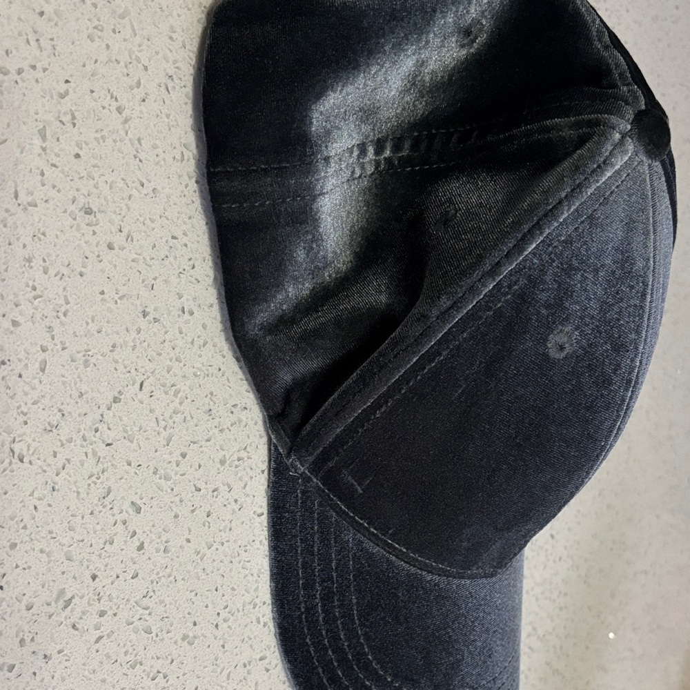 CALIA by Carrie Underwood Charcoal Velvet Baseball Hat - Picture 3 of 5